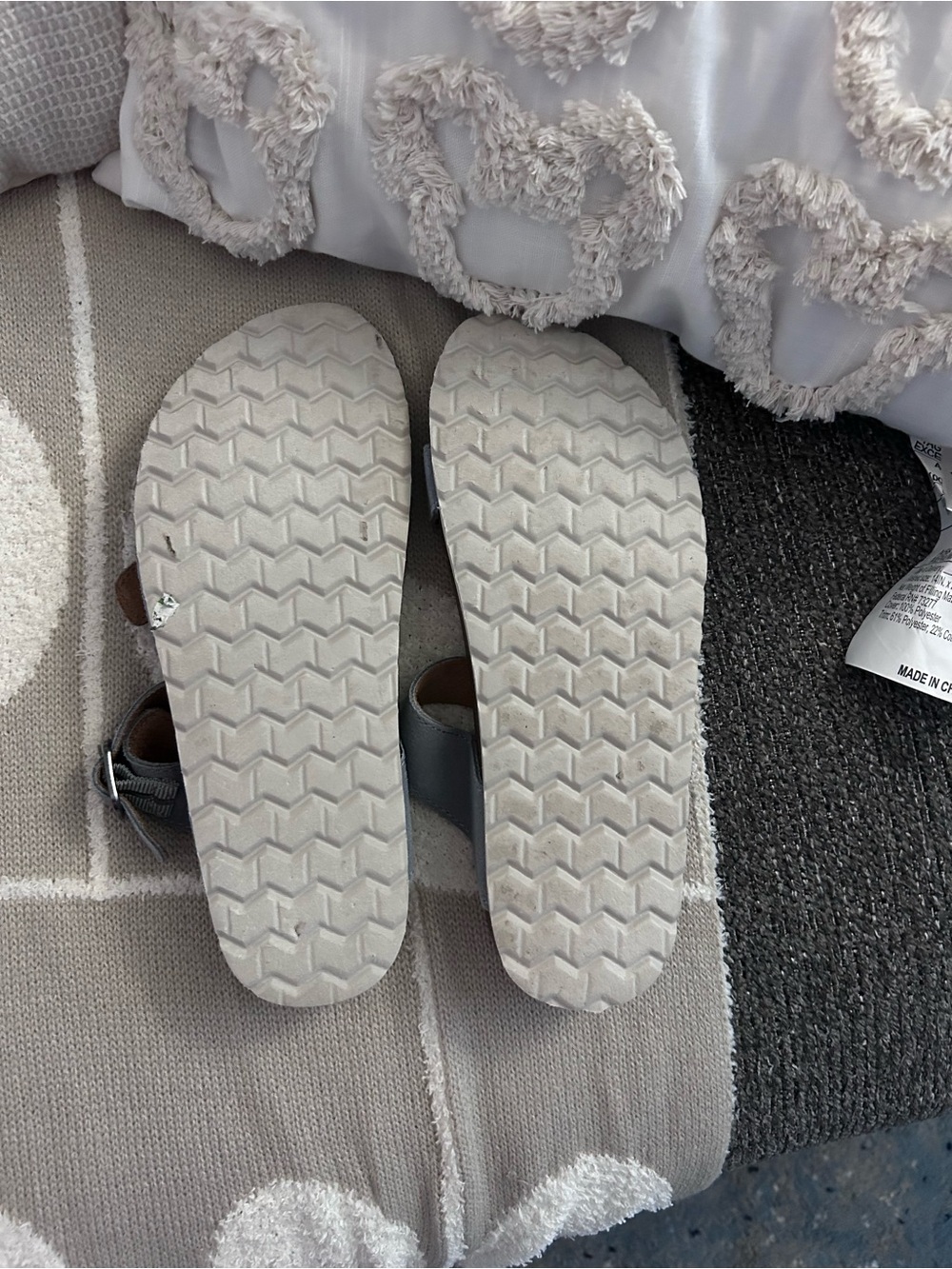 White Mountain Light Blue Dual Buckle Suede Sandals - Picture 3 of 3